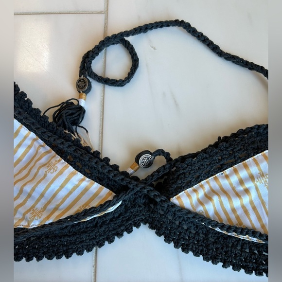 Charcoal Crochet Bikini by She Made Me - NWOT - Picture 14 of 14